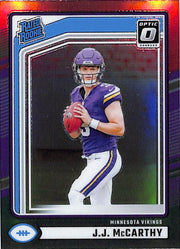 2024 Donruss JJ McCarthy Optic Preview Rated Rookie RC Red Green Vikings