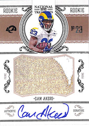 2020 National Treasures Cam Akers Auto Autograph Rookie RC Patch Jersey /99 RPA Rams