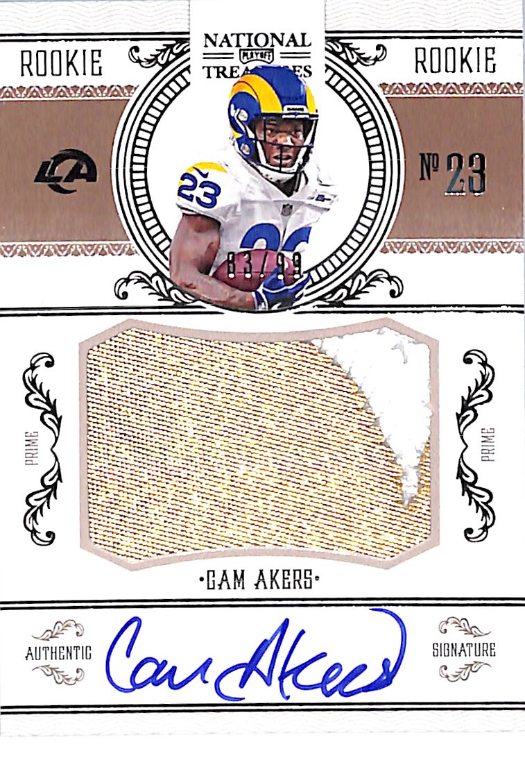 2020 National Treasures Cam Akers Auto Autograph Rookie RC Patch Jersey /99 RPA Rams