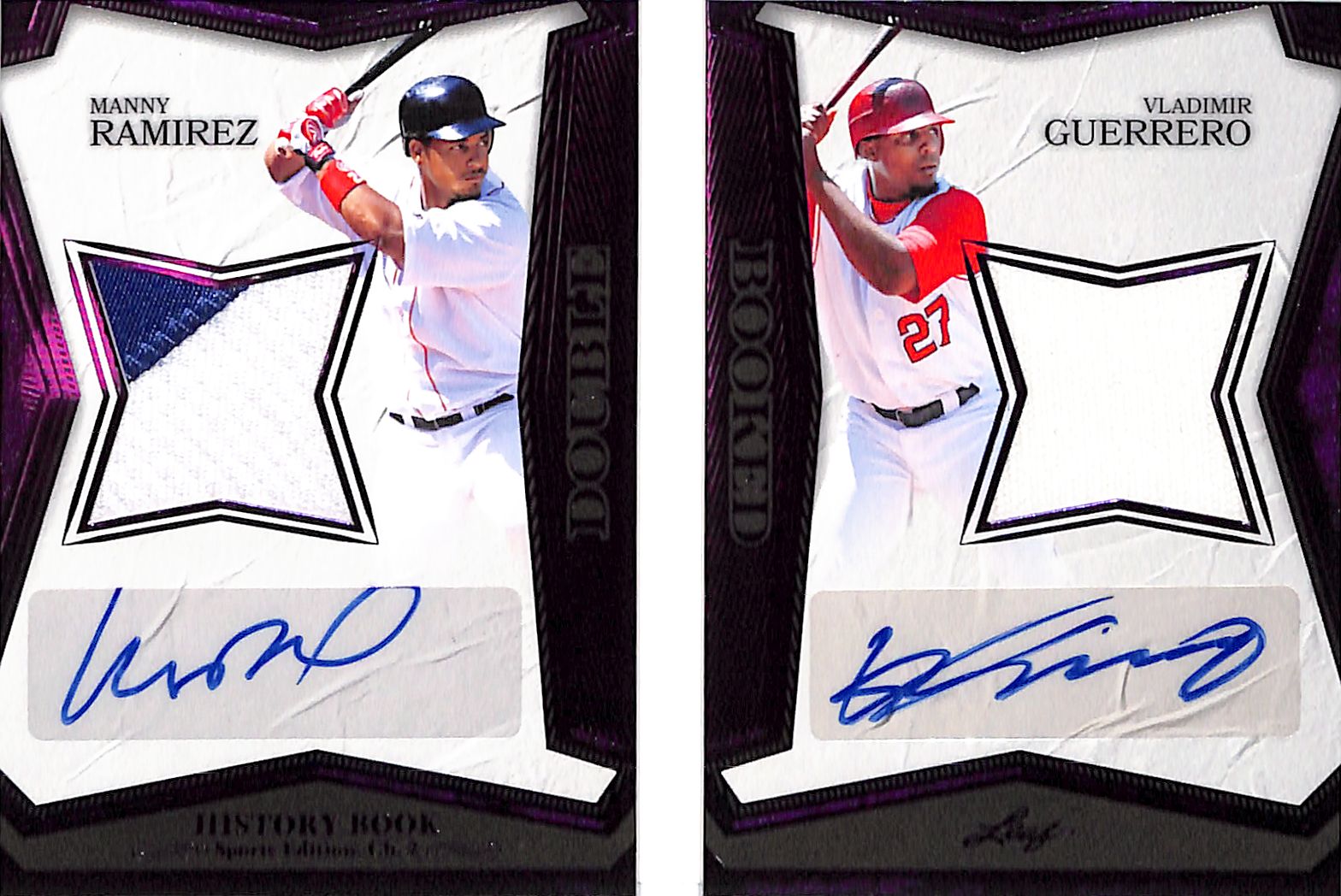 2025 Leaf History Book Manny Ramirez Vladimir Guerrero Auto Autograph Patch Jersey /8 Booklet