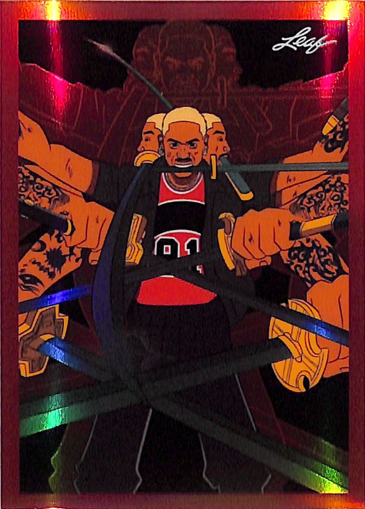 2026 Leaf Metallic Imaginations Dennis Rodman Red /199