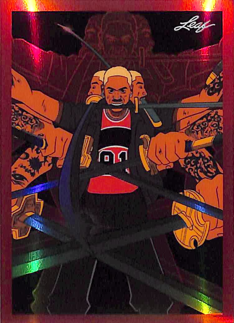2026 Leaf Metallic Imaginations Dennis Rodman Red /199