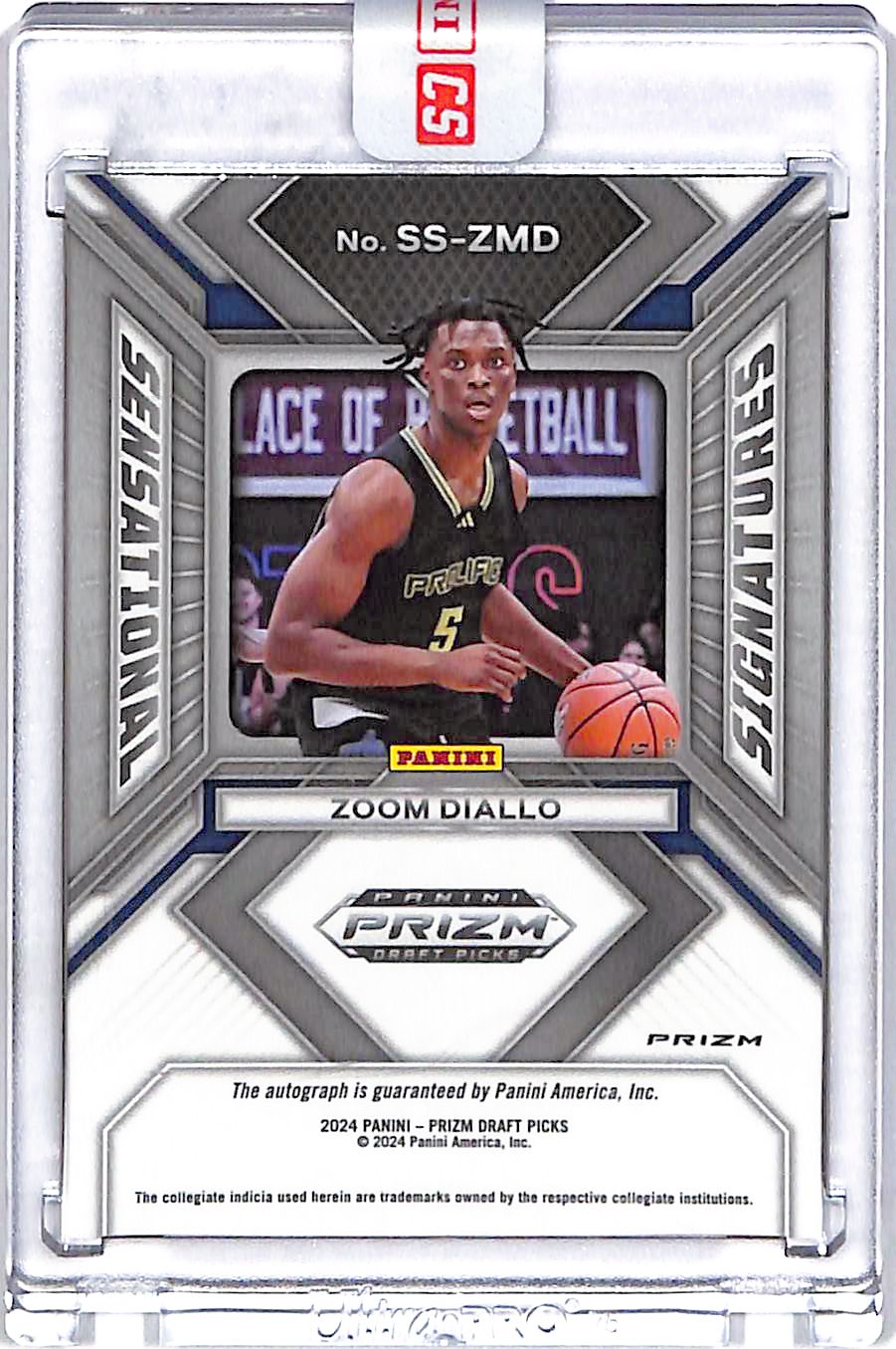 2024 Prizm Draft Picks Zoom Diallo Auto Autograph Rookie RC Prism