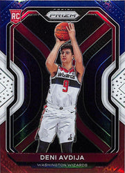 2020-21 Prizm Deni Avdija Rookie RC Red White and Blue #290 Wizards