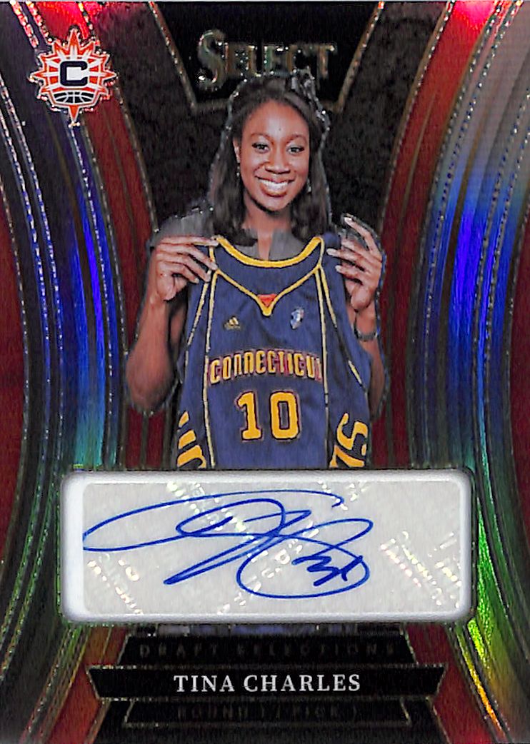 2025 Select WNBA Tina Charles Auto Autograph Draft Selection Silver