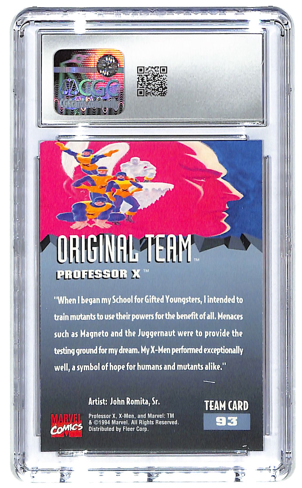 1994 Professor X Fleer Ultra X-Men '95 #93 CGC Mint Plus 9.5