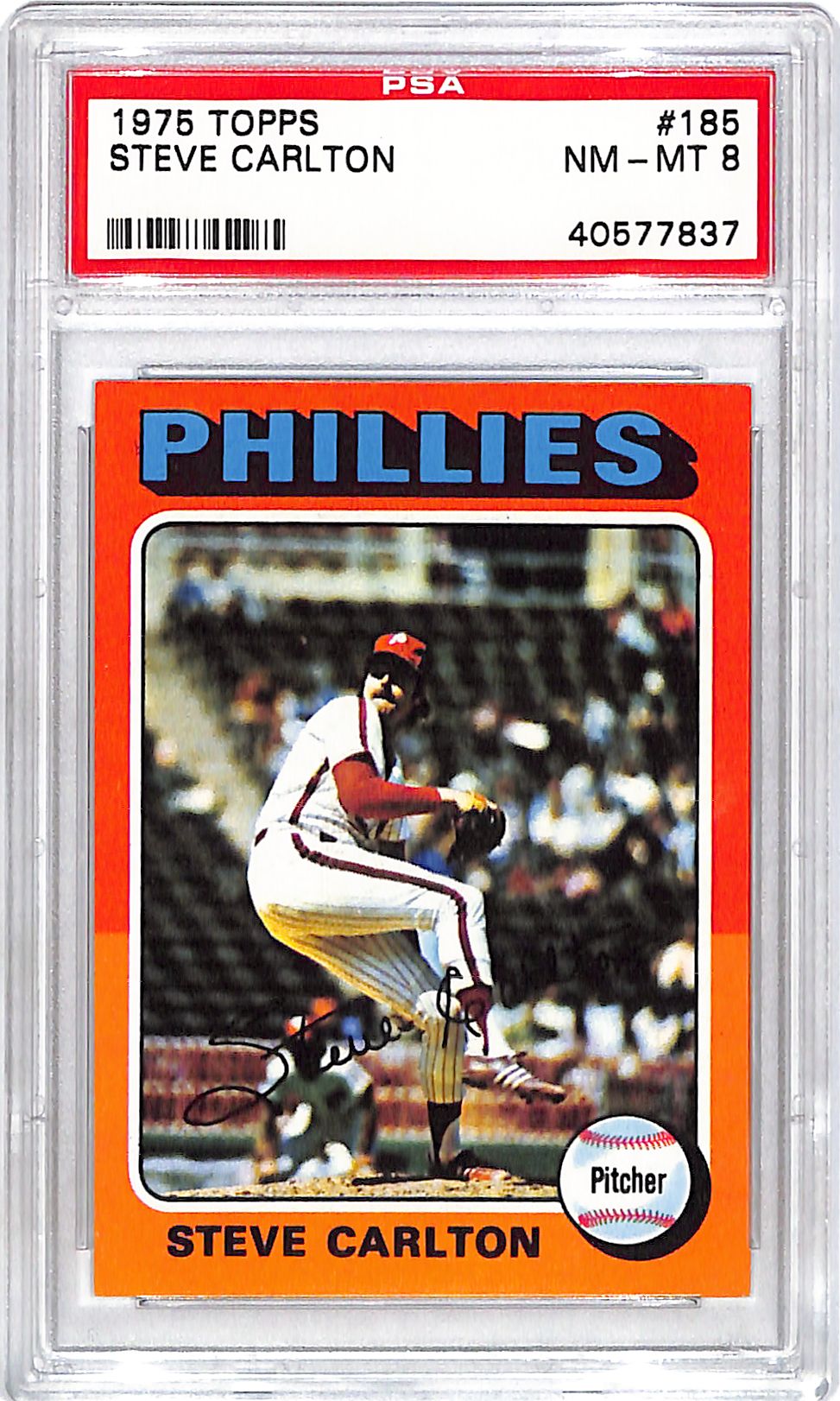 1975 Topps Steve Carlton #185 PSA 8 Phillies