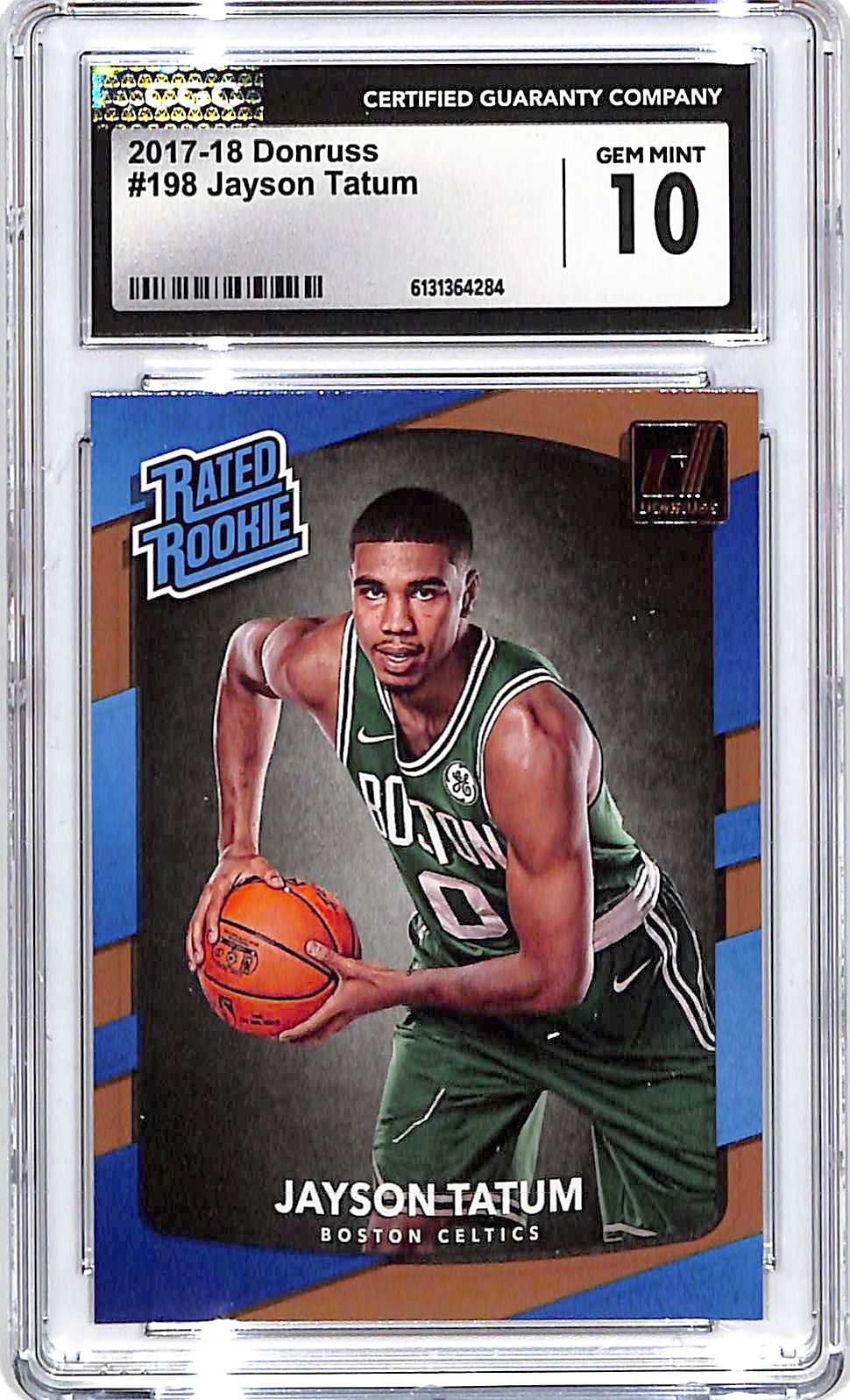 2017-18 Donruss Jayson Tatum Rated Rookie RC #198 CGC 10 Celtics