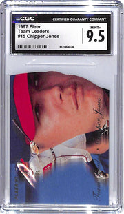 1997 Chipper Jones Fleer Team Leaders #15 CGC Mint Plus 9.5