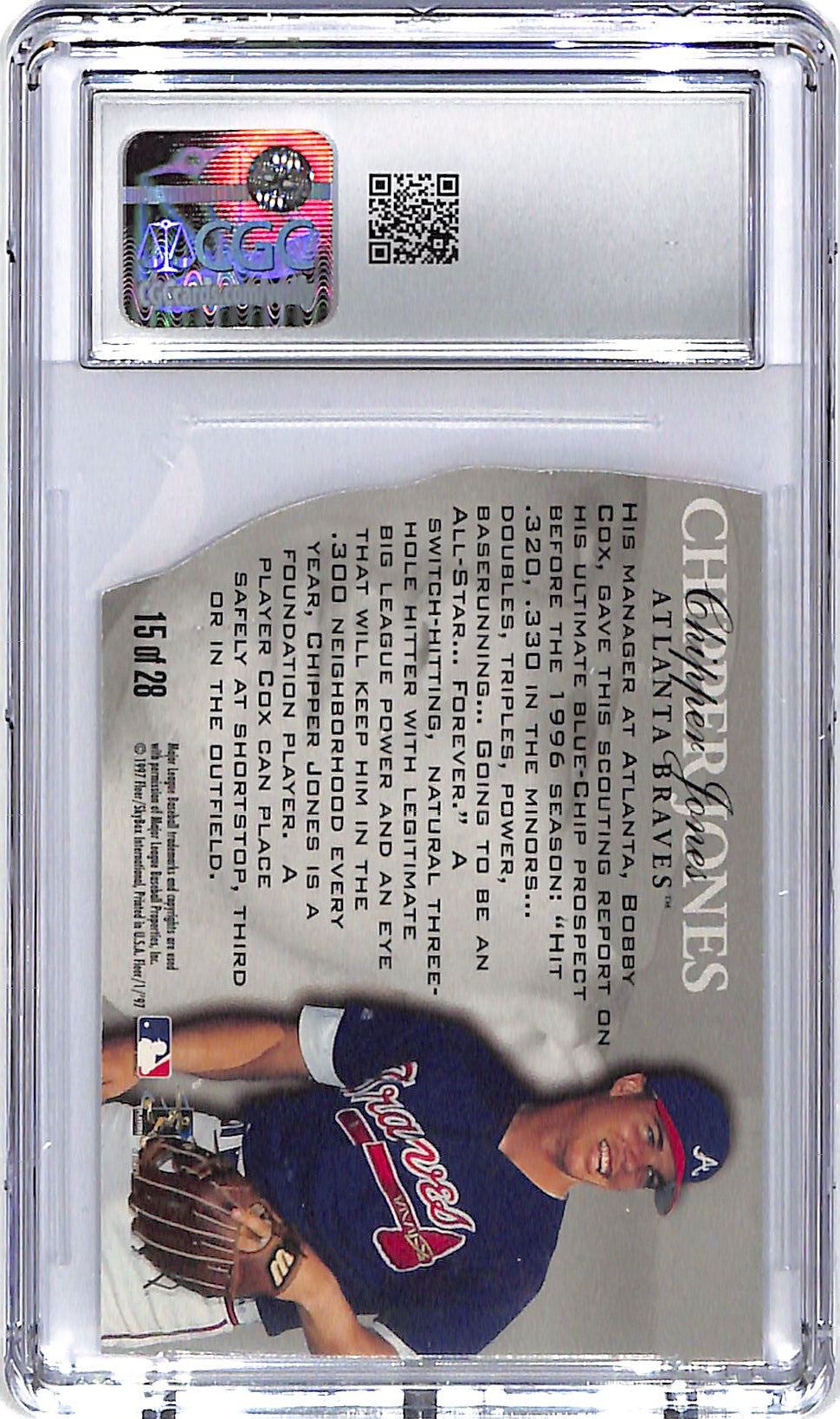 1997 Chipper Jones Fleer Team Leaders #15 CGC Mint Plus 9.5