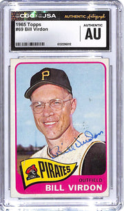1965 Topps Bill Virdon Auto Autograph Signed #69 CGC Authentic Pirates