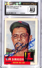 1991 Topps Archives 53 Dom Dimaggio Auto Autograph Signed CGC Authentic Red Sox