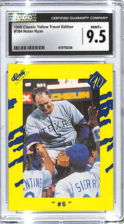 1990 Classic Yellow Travel Edition Nolan Ryan #T84 CGC 9.5 Rangers