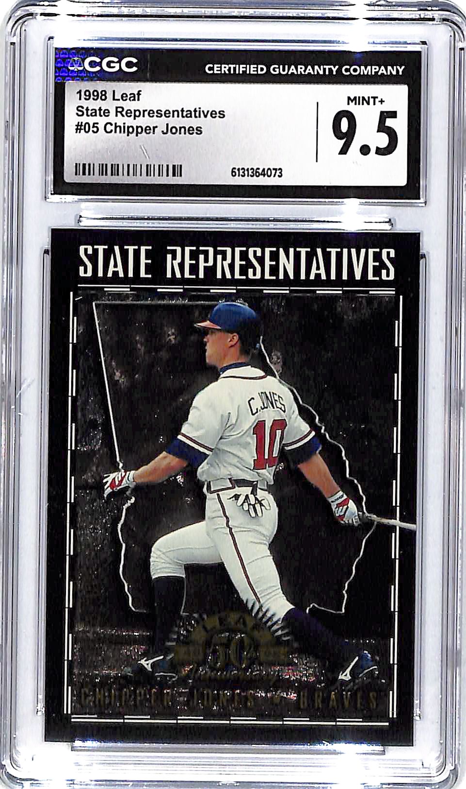 1998 Chipper Jones Leaf State Representatives #05 CGC Mint Plus 9.5