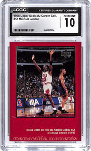 1998 Upper Deck MJ Career Collection Michael Jordan #55 CGC 10 Bulls