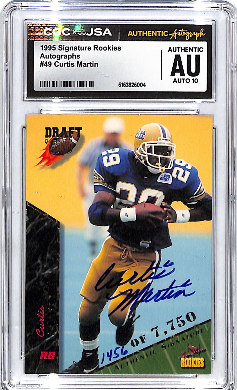 1995 Signature Rookies Curtis Martin Auto Autograph Rookie RC CGC Authentic