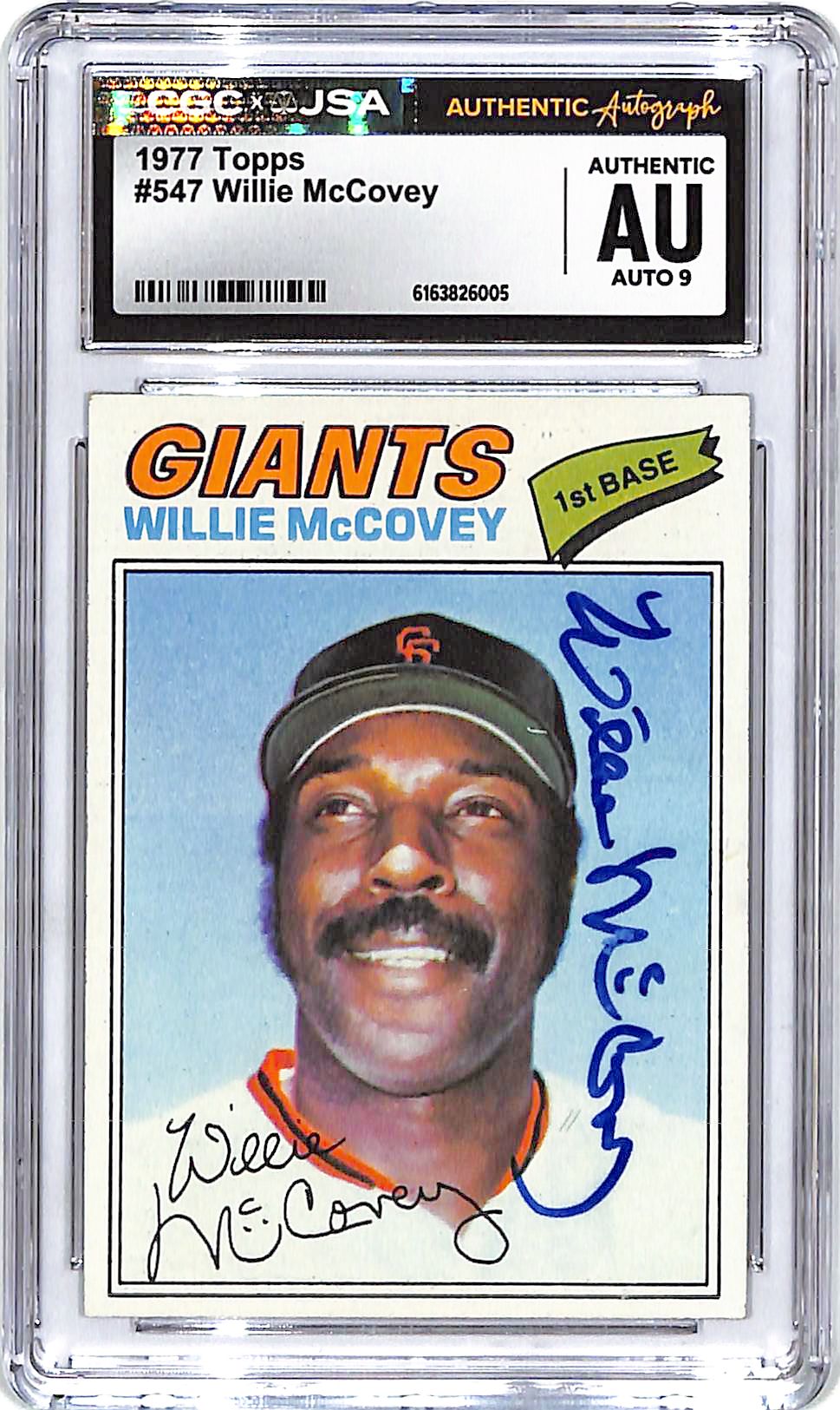 1977 Topps Willie McCovey Auto Autograph CGC Authentic Giants