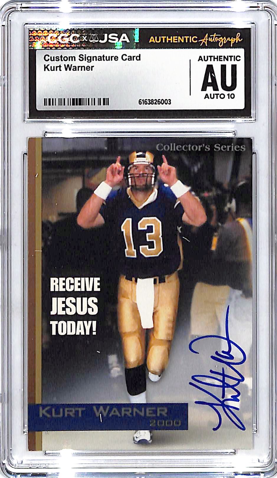 Kurt Warner Signed Custom Card Auto Autograph CGC Authentic Rams