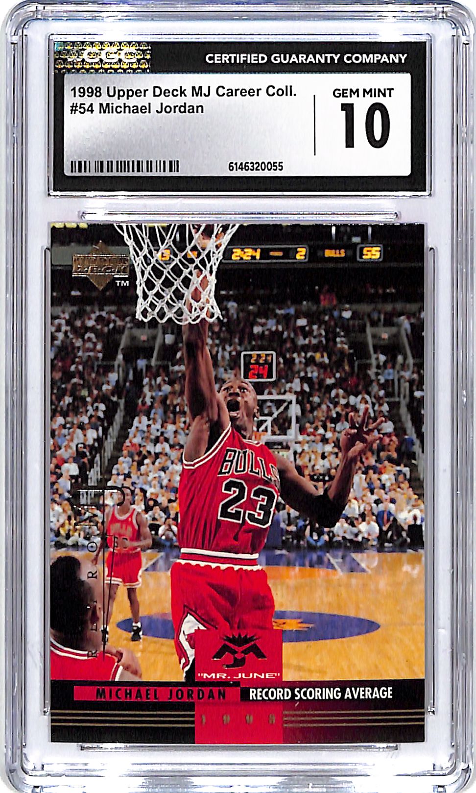 1998 Upper Deck MJ Career Collection Michael Jordan #54 CGC 10 Bulls