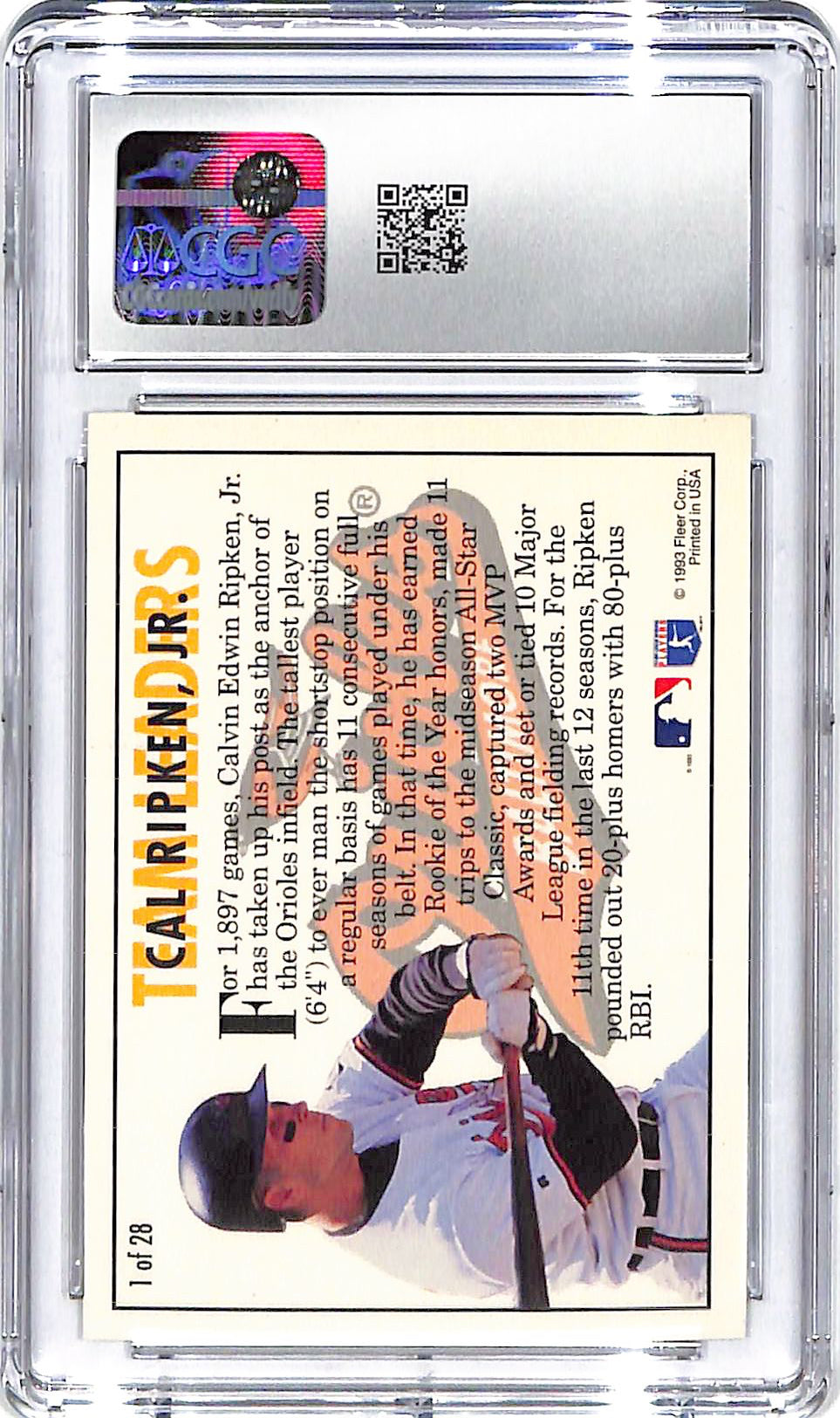 1994 Cal Ripken Jr. Fleer Team Leaders #1 CGC Mint 9