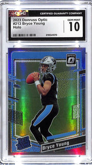 2023 Donruss Optic Bryce Young Rated Rookie RC Holo CGC 10 Panthers