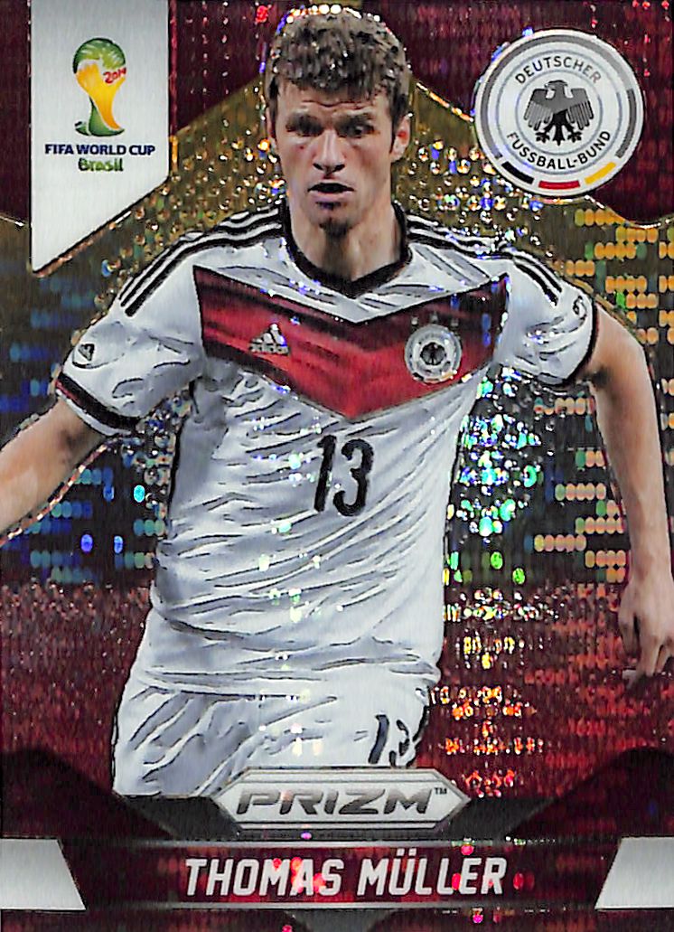 2014 Prizm World Cup Thomas Muller Red Yellow Pulsar #93 Germany