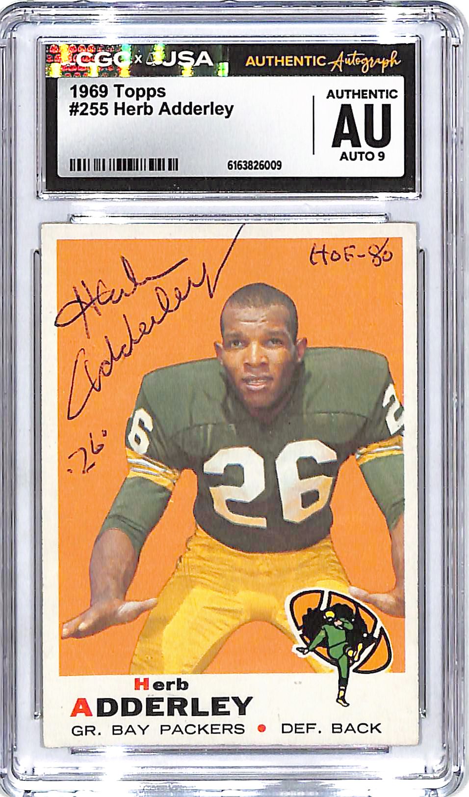 1969 Topps Herb Adderley Auto Autograph CGC Authentic Packers