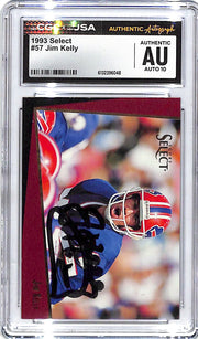 1993 Select Jim Kelly Auto AutograpH CGC Authentic Bills