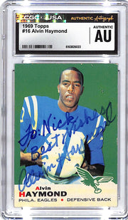 1969 Topps Alvin Haymond Auto Autograph CGC Authentic Eagles