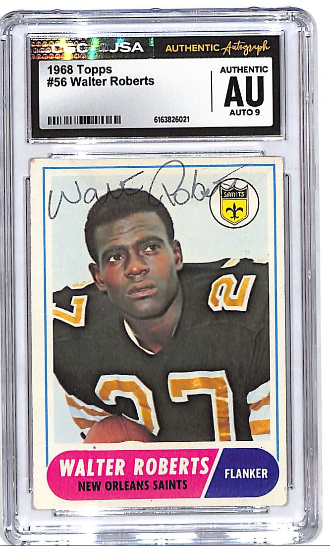 1968 Topps Walter Roberts Auto Autograph CCG Authentic Saints
