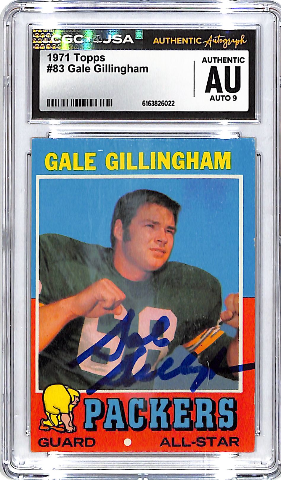 1971 Topps Gale Gillingham Auto Autograph CGC Authentic Packers