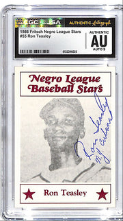 1986 Fritsch Negro League Stars Ron Teasley Auto Autograph CGC Authentic