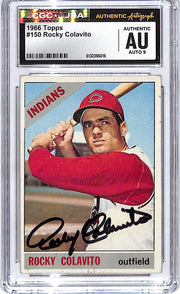 1966 Topps Rocky Colavito Auto Autograph CGC Authentic Indians