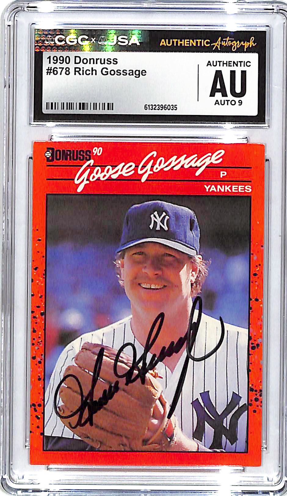 1990 Donruss Rich Goose Gossage Auto Autograph CGC Authentic Yankees