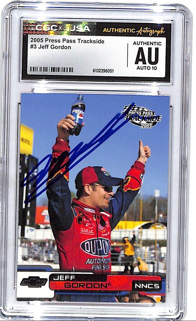 2005 Press Pass Trackside Jeff Gordon Auto Autograph CGC Authentic
