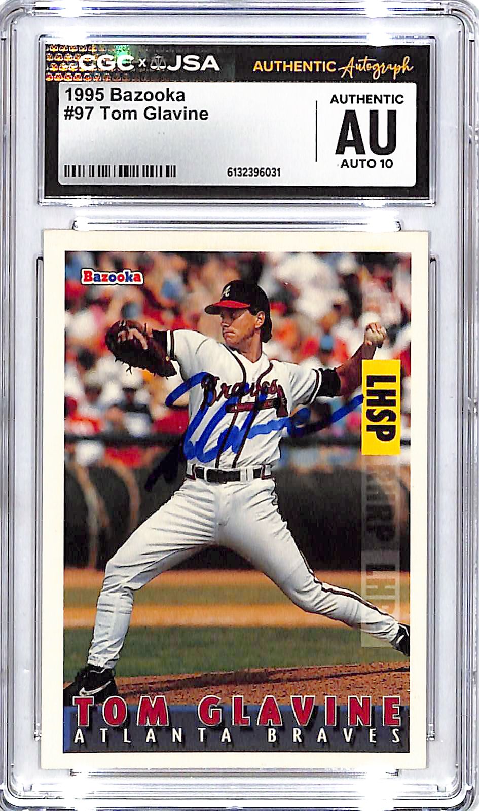 1995 Bazooka Tom Glavine Auto Autograph CGC Authentic Braves