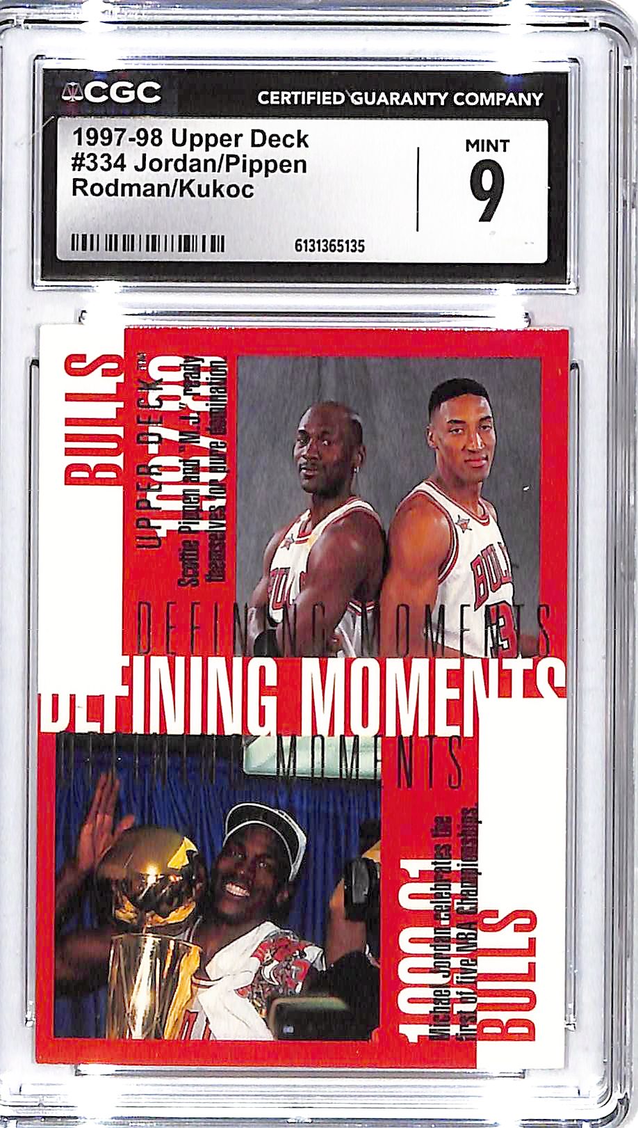 1997-98 Jordan/Pippen/Rodman/Kukoc Upper Deck #334 CGC Mint 9