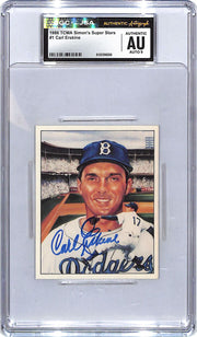 1986 TCMA Simon's Super Stars Carl Erskine Auto Autograph CGC Authentic Dodgers