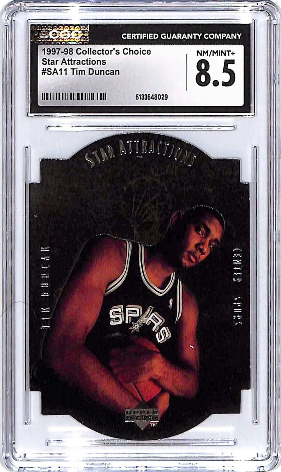 1997-98 Collector's Choice Tim Duncan Star Attractions CGC 8.5 Spurs