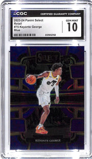 2023-24 Keyonte George Panini Select Retail Blue #75 CGC Gem Mint 10