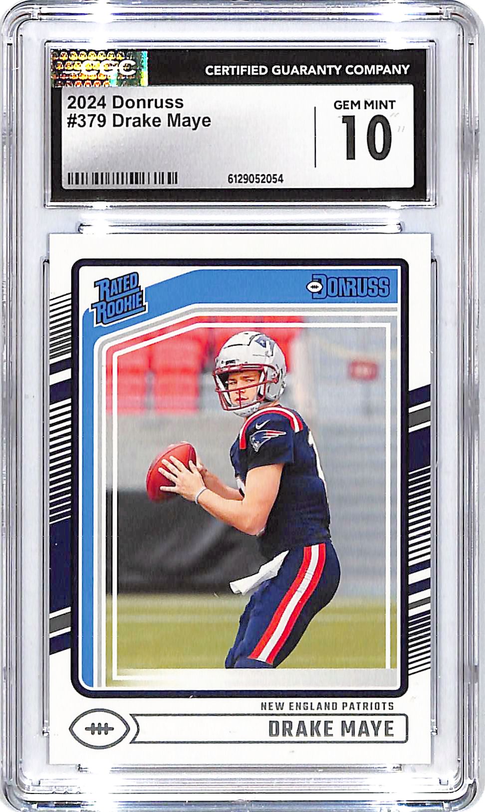 2024 Donruss Drake Maye Rated Rookie RC #379 CGC 10 Patriots