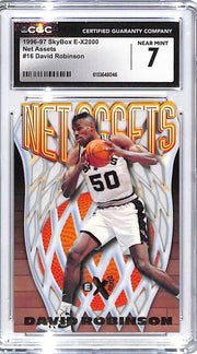 1996-97 Skybox E-X2000 David Robinson Net Assets CGC 7 Spurs