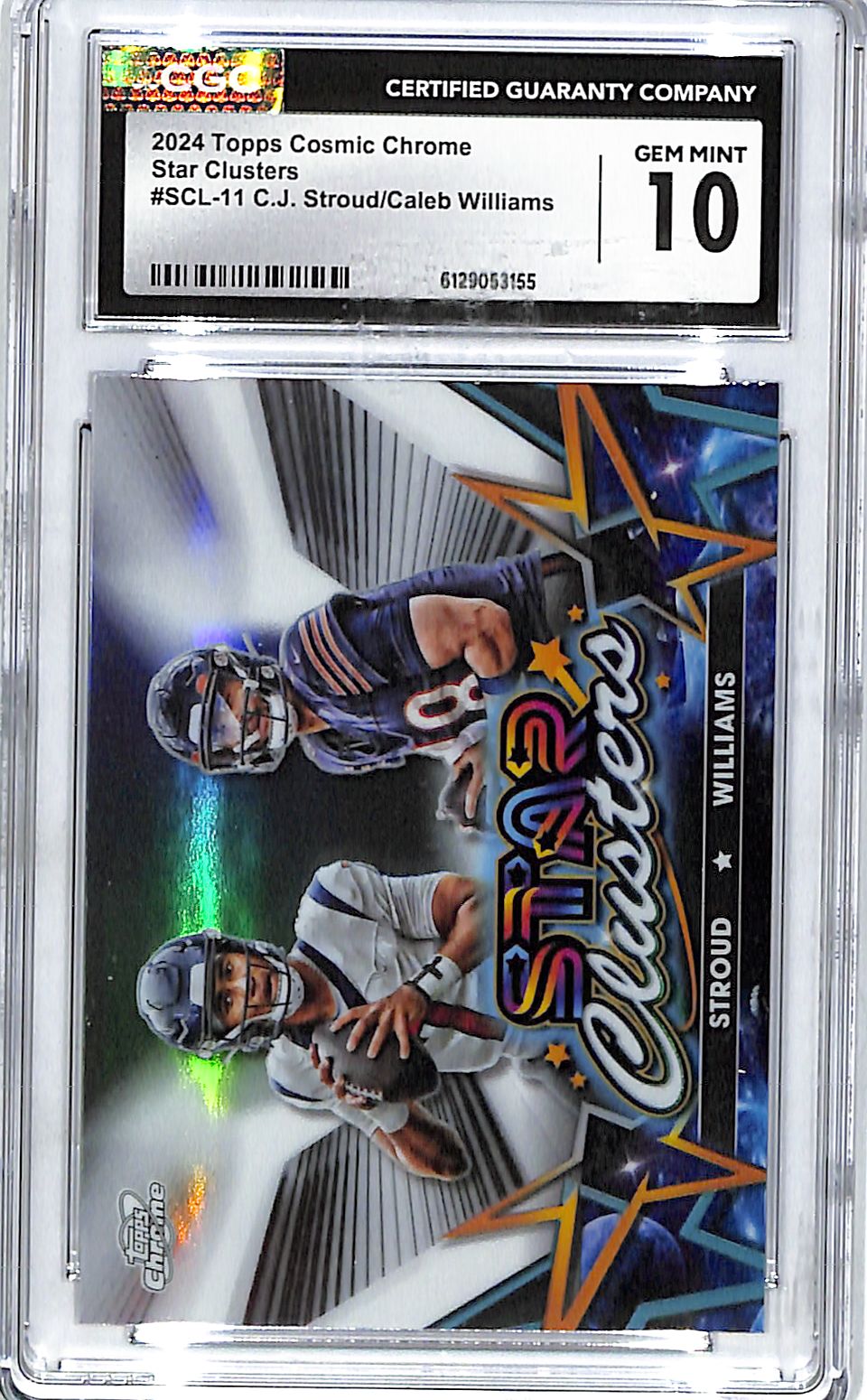 2024 Topps Chrome Cosmic CJ Stroud Caleb Williams Star Clusters Rookie RC CGC 10