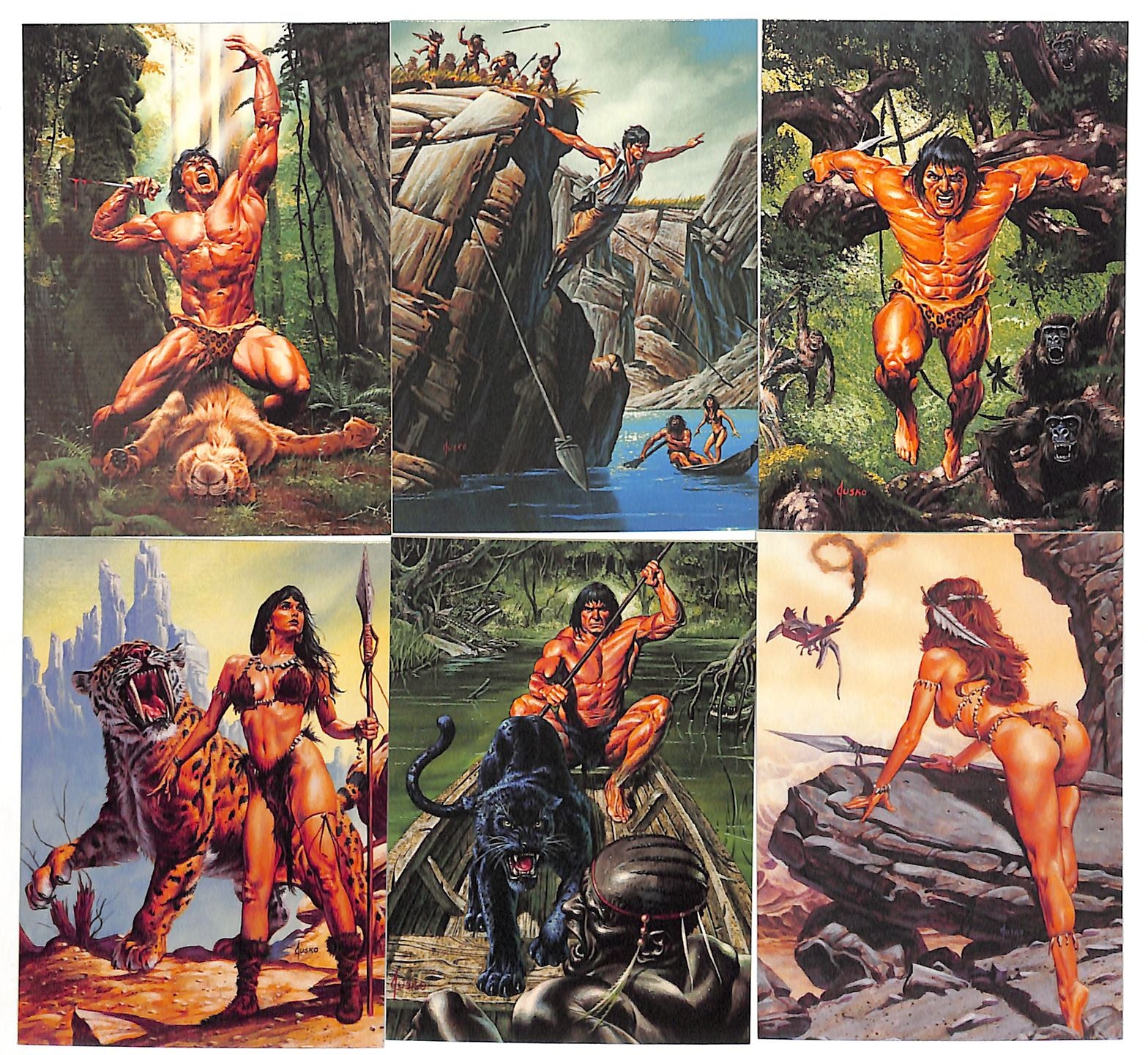 1994 Joe Jusko's Edger Rice Burroughs Complete Set #1-60