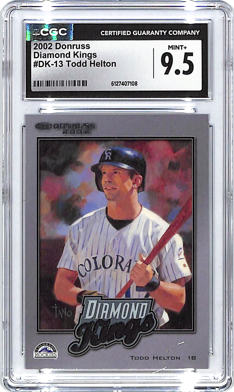 2002 Donruss Todd Helton Diamond Kings /2500 #13 CGC 9.5 Rockies