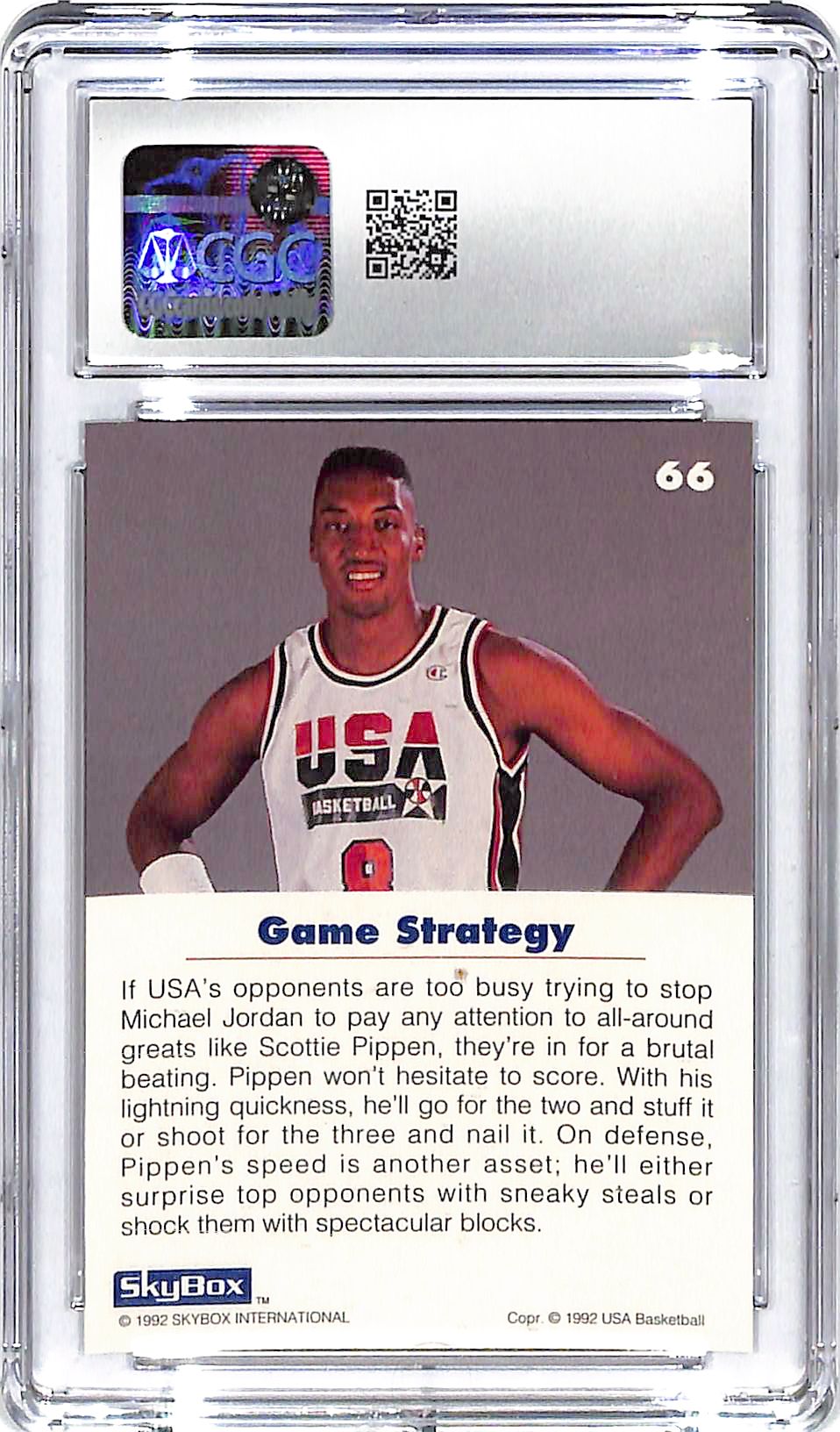 1992-93 Scottie Pippen Skybox USA #66 CGC Gem Mint 10