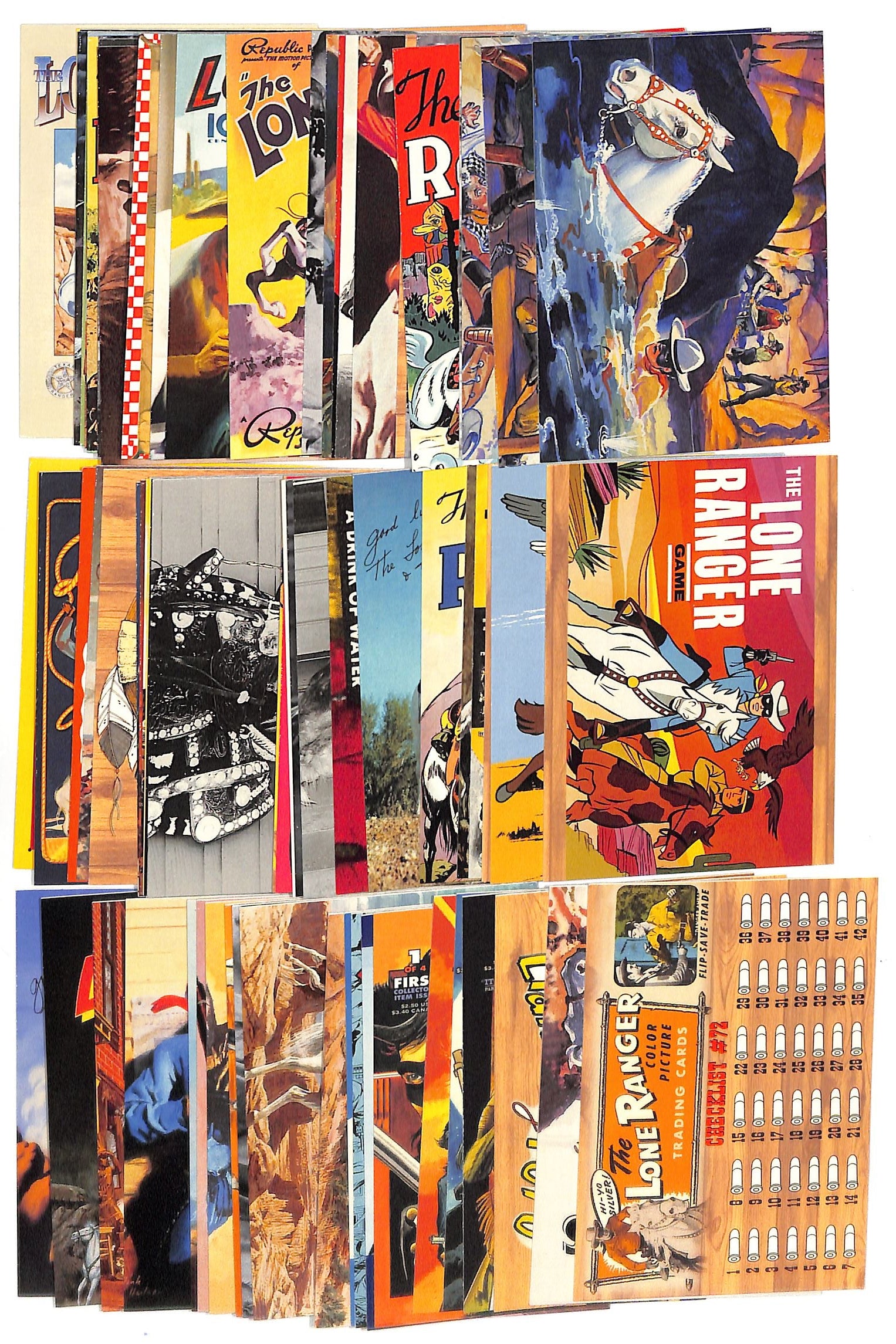 1997 Lone Ranger by Dart Flipcards Complete Set #1-70
