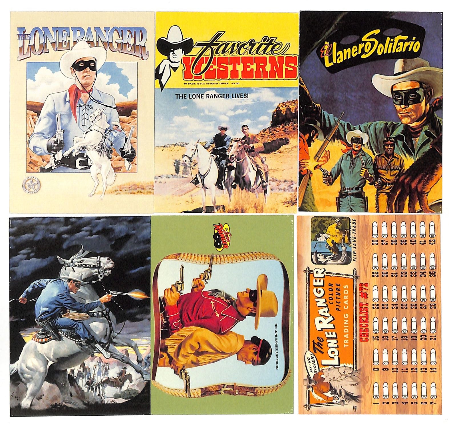 1997 Lone Ranger by Dart Flipcards Complete Set #1-70