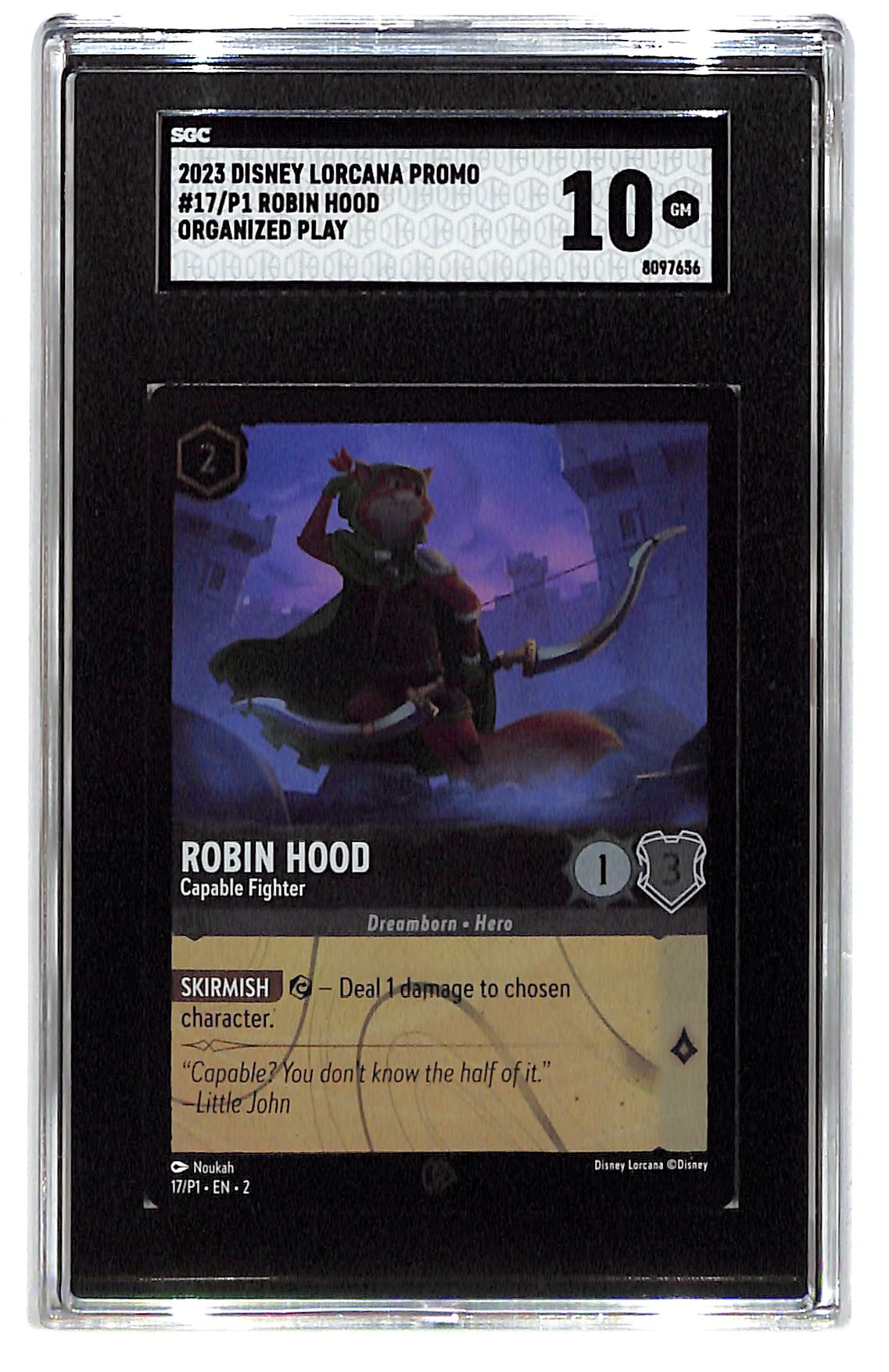 2023 Disney Lorcana Promo Robin Hood 17/P1 SGC 10