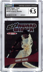 2002 Topps Total Barry Bonds Award Winners AW19 CGC 9.5 Giants